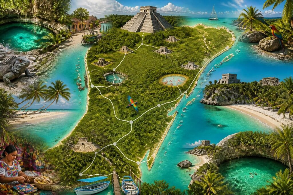 découvrez un itinéraire complet de 14 jours entre la riviera maya et le yucatán pour un voyage inoubliable alliant plages paradisiaques, richesses culturelles et aventures uniques.